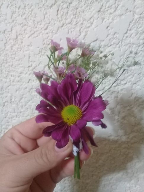Prueba de mi ramo y boutonniere de mi fm 2