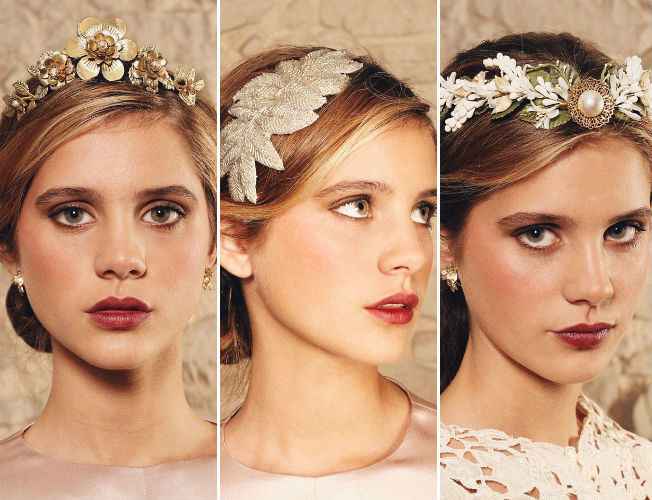 Tocados para Novia en color Bronce - 2