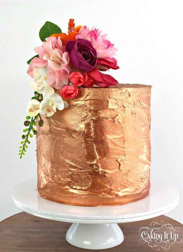 Pasteles de boda en color Bronce - 3