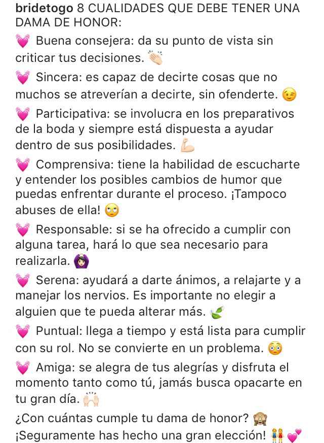 8 cualidades que debe tener una dama de honor - 1