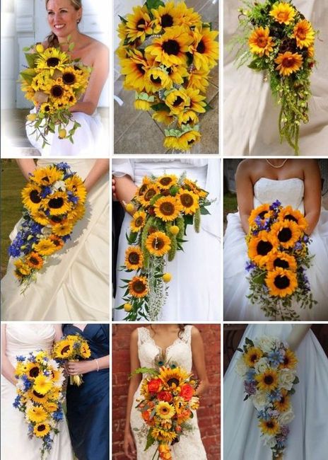 Ramos de novia con girasoles 6