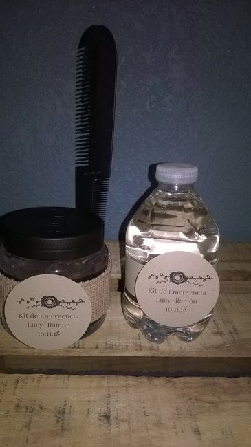 Artículos del kit de emergencia para el baño