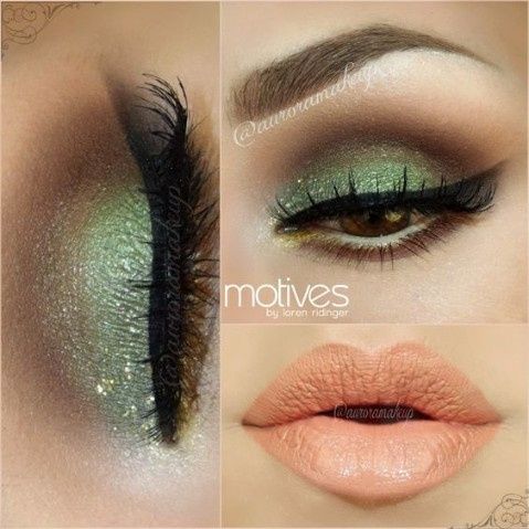 Maquillaje de ojos en tonos verdes 3