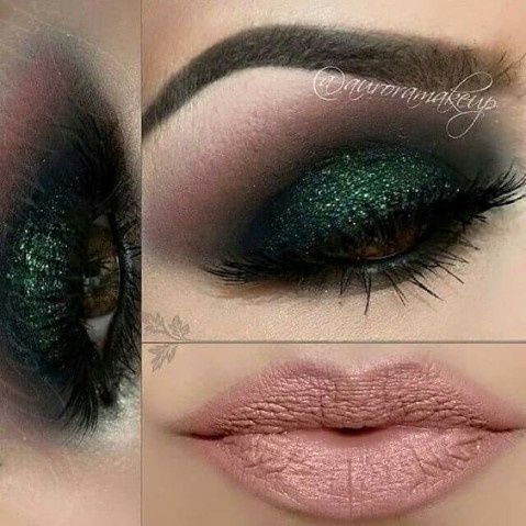 Maquillaje de ojos en tonos verdes 6