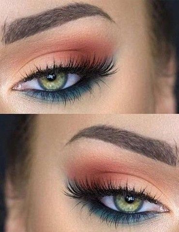 Maquillaje de ojos en tonos verdes 8