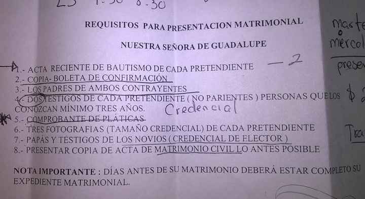 DOCUMENTOS A REUNIR
