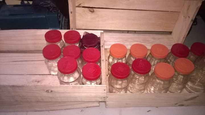 mi reciclaje de huacales y frascos