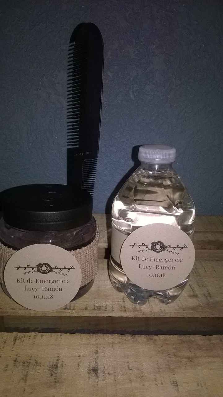 Artículos del kit de emergencia para el baño
