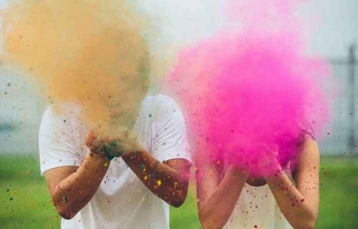 Idea de sesión de fotos polvos de colores - 9