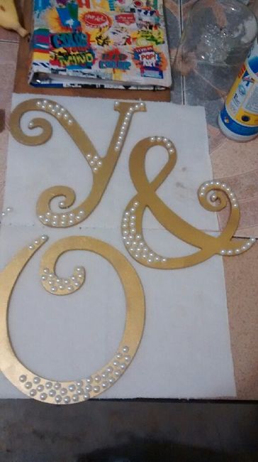 Mis letras dy en dorado, lindas! - 1