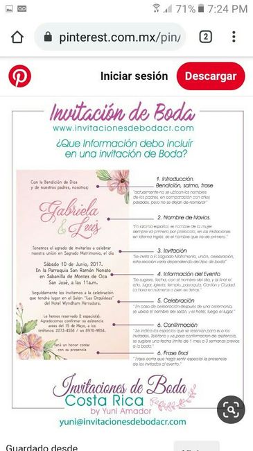 Invitaciones para la boda 1