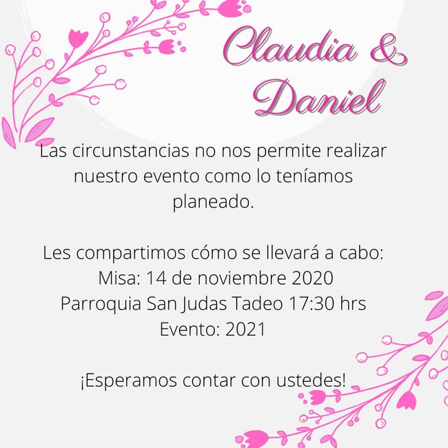 Anuncio cambia de fecha - 1