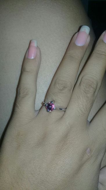 Anillos de compromiso en color rosa - 1