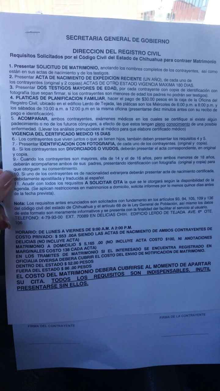  Requisitos Matrimonio Civil Delicias, Chihuahua - 1