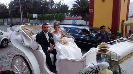 En nuestro carruaje hacia la hacienda 