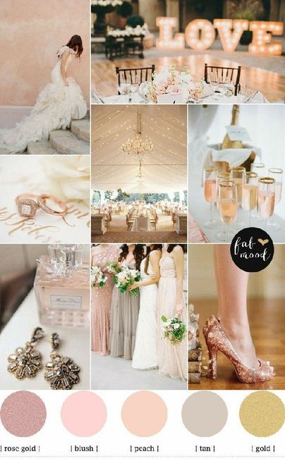 Combinación de colores en rosa viejo y blanco - 2