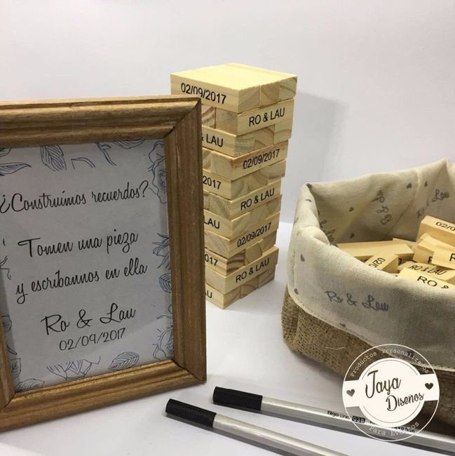 Jenga - libro de firmas