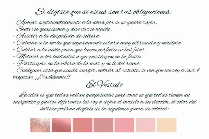 Invitacion para Ser Dama de Honor - 2