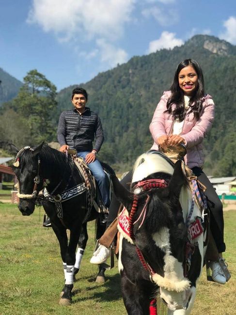 Paseo a caballo antes de la pedida