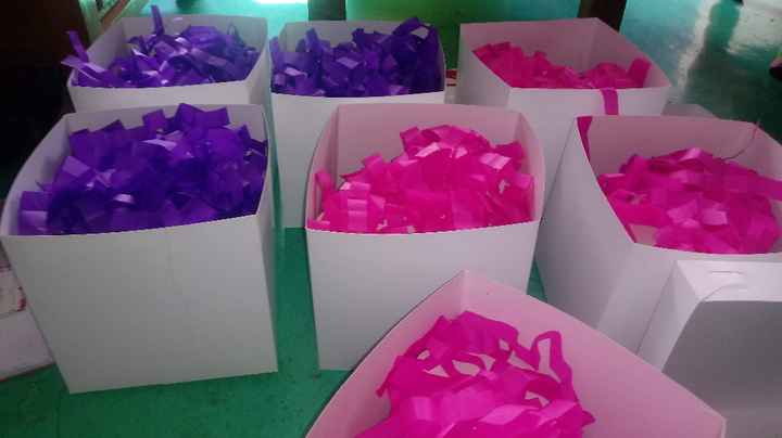 Bolsas listas para ser guardadas en sus cajas  