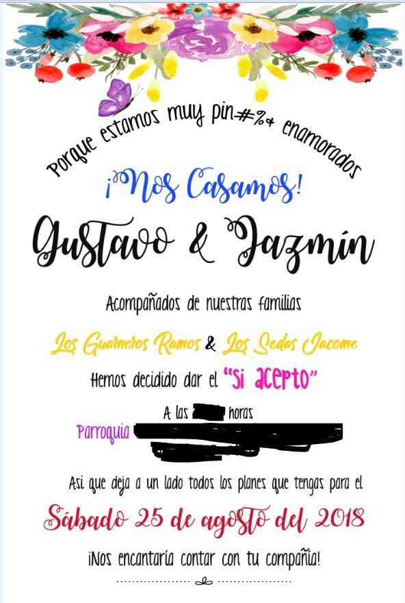 Invitación frente