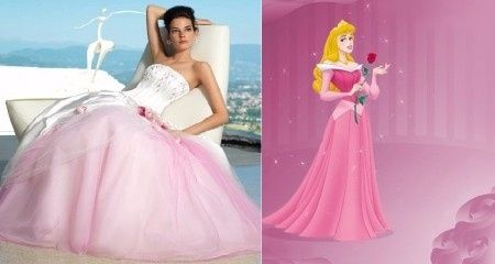 vestido novia disney