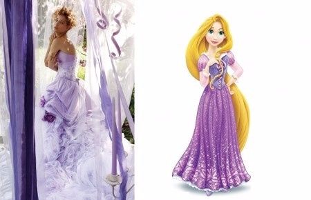 vestido novia disney