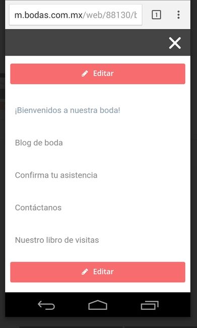 web de boda