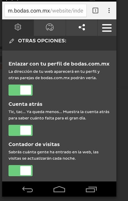 web de boda
