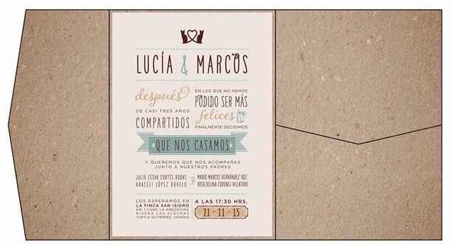 Diseño de invitaciones.