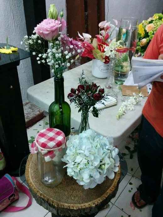 Nuestros centros de mesa diy, hechos por nosotros