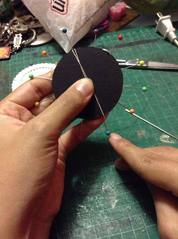 Después haremos el pétalo de las once