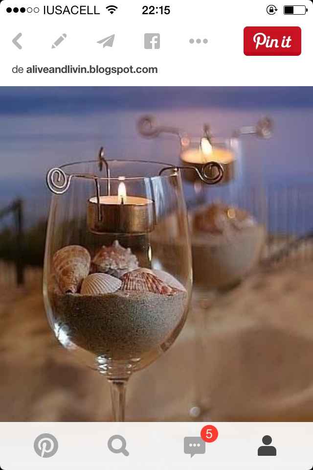 Centros de mesa para boda en la playa - 1