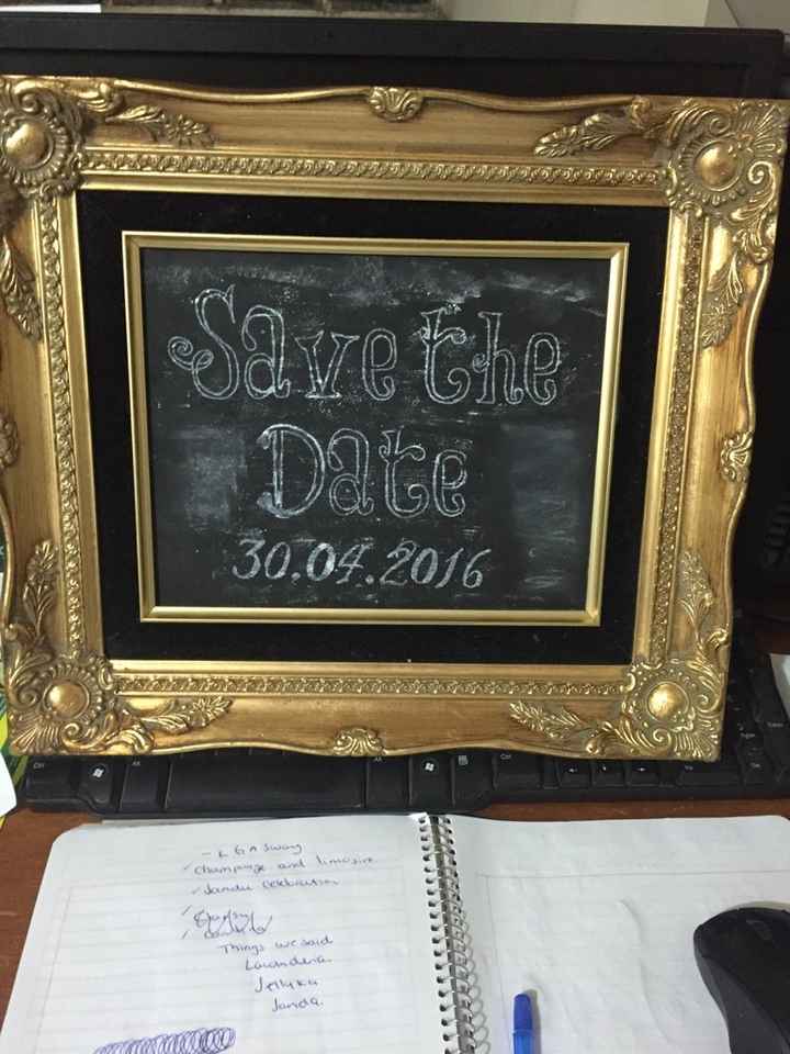 Cuadro para fotos save the date - 1