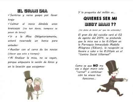 Cómo pidieron a sus amigos ser sus bestman? - 1