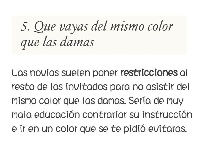 Lo que NO quieren las novias 5