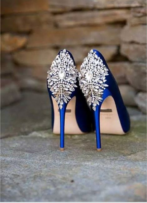 Zapatos de novia en azul 6
