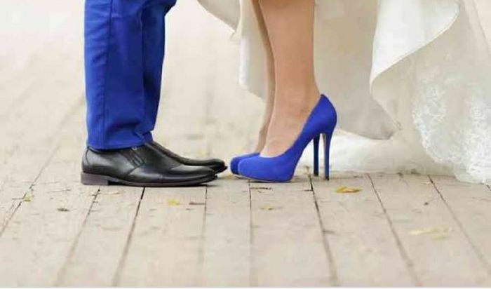 Zapatos de novia en azul 11