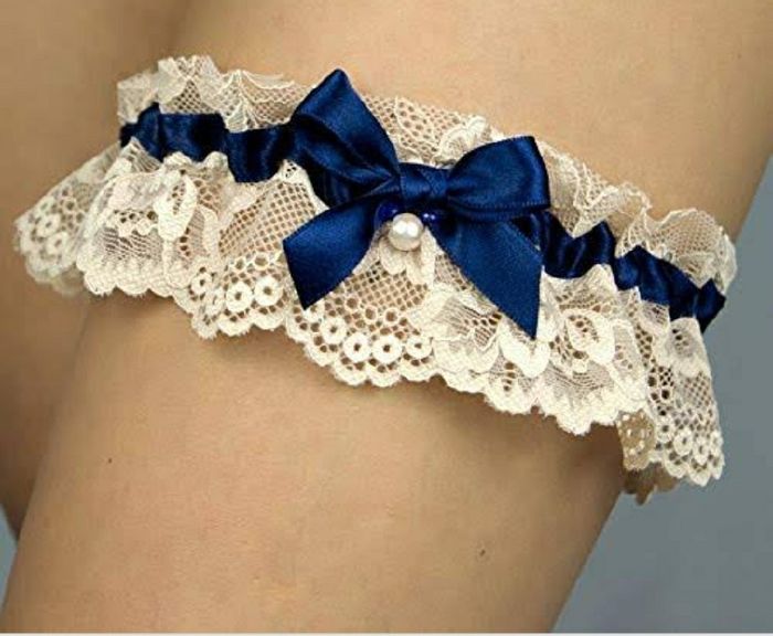 Ligas en azul y con detalles en azul 7