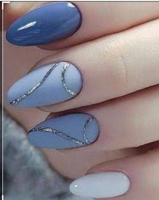 Diseños de uñas en azul 2