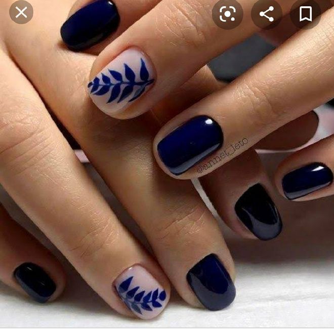 Diseños de uñas en azul 3