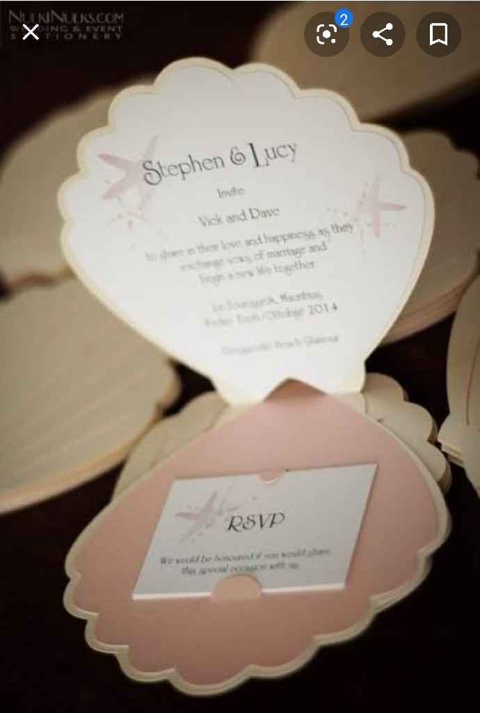 Ideas de invitaciones/ boda en la playa - 2