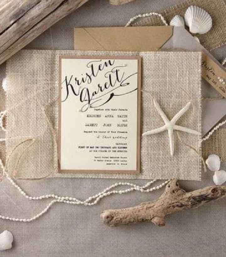 Ideas de invitaciones/ boda en la playa - 5