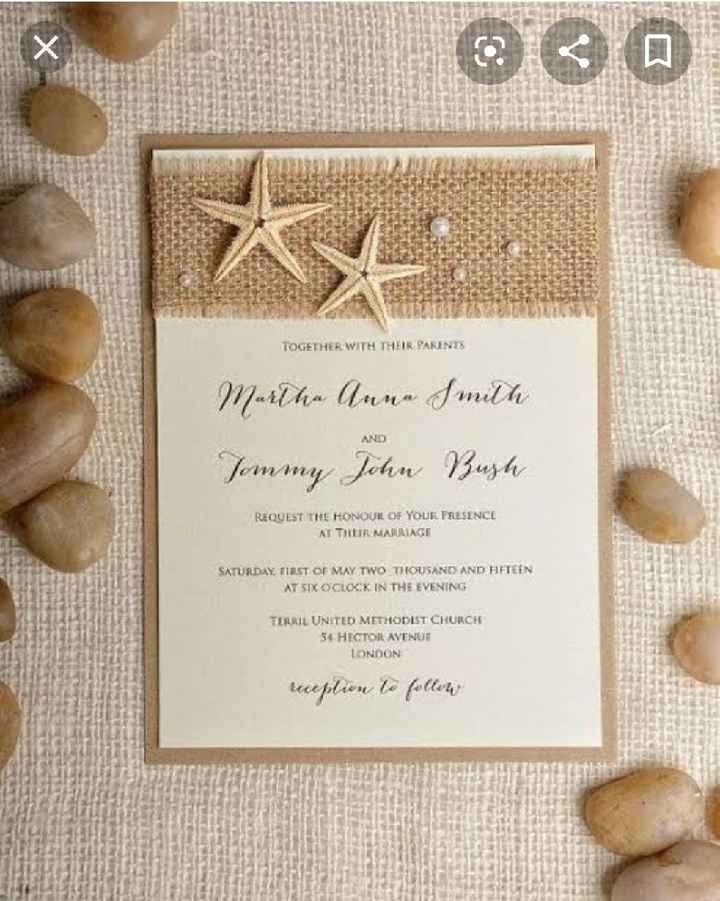 Ideas de invitaciones/ boda en la playa - 11
