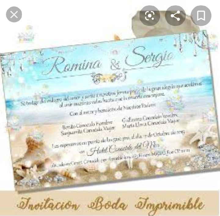 Ideas de invitaciones/ boda en la playa - 12