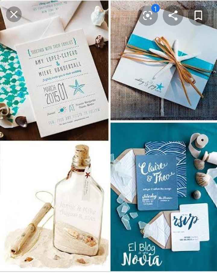 Ideas de invitaciones/ boda en la playa - 13