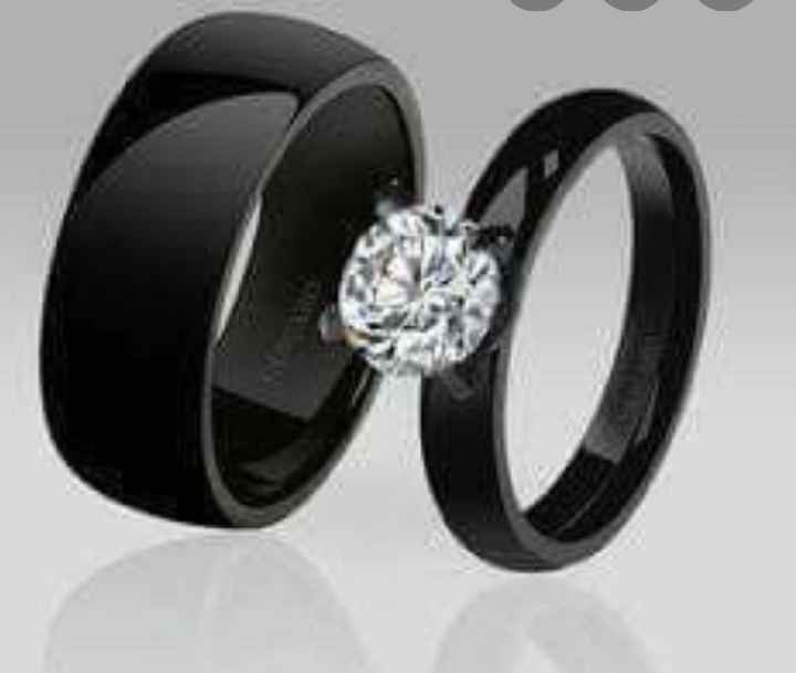 Anillo negro para novio - 2