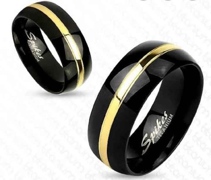 Anillo negro para novio - 3
