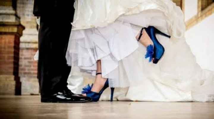 Zapatos de novia en azul - 1