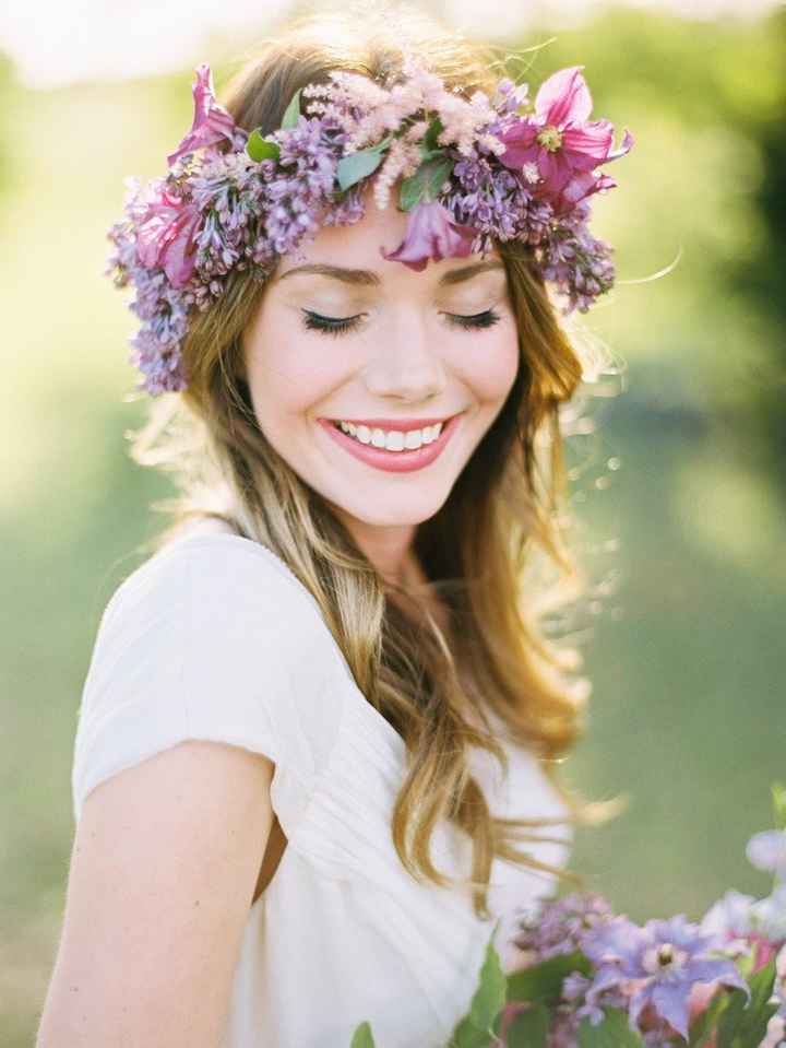 Corona flores naturales